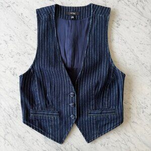 AFRM Sterling Denim Pinstripe Vest - Size M
